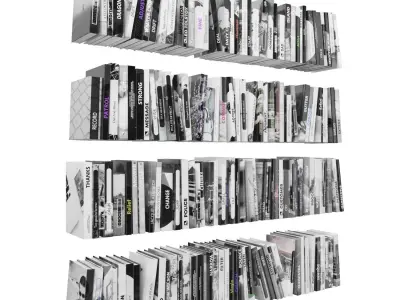 Books 150 pieces 2-2-3 Low-poly 3D model