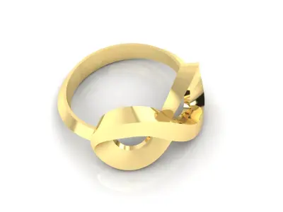 Ring M44 The luxury female ring wedding 3D print model