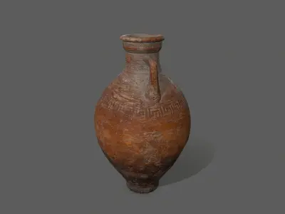 vase set greek Low-poly 3D model