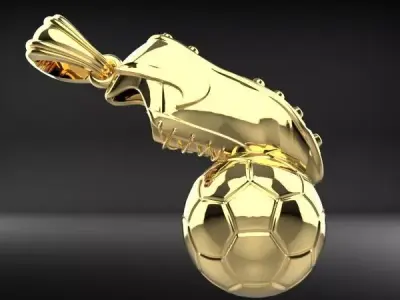 Football Boot and Ball Pendant Necklace Jewelry 3D print model