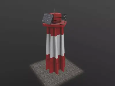 Light House West Mall Low-poly 3D model