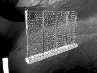 gameready fence metal Free 3D model