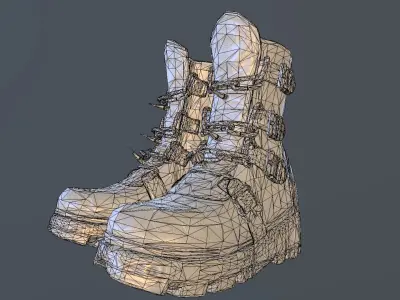GOTH FASHION BOOTS PBR Low-poly 3D model