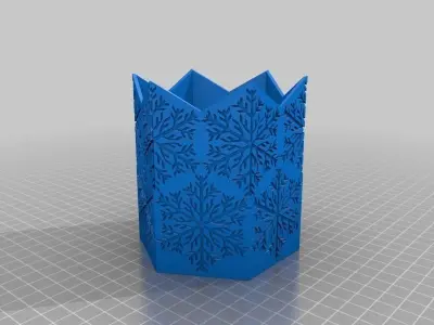 Snowflake Light holder Free 3D print model