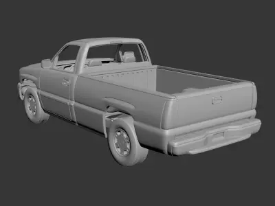 GMC Sierra Regular Cab 2003  3D print model