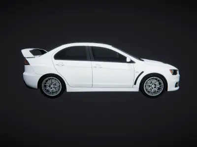 Car Saloon 01 3D model