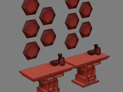 PANDORA Upholstered pouf by Caroti 3D model