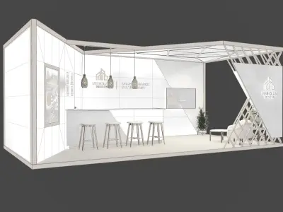 3D Exhibition stand Real Estate 3D model