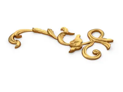 Classic carved decor ornament 375 3D model