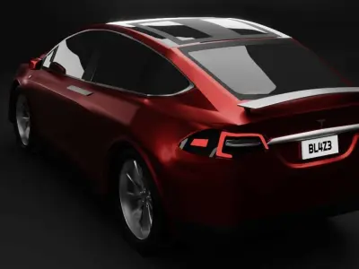 Tesla Model X 3D model from CGTrader