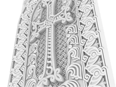 Armenian Cross-stone 04 3D print model
