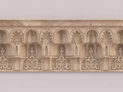 Classic Islamic Muqarnas Cornice 002 3D model