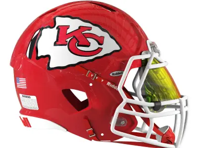 Riddell speed helmet kansas city chiefs 3D model