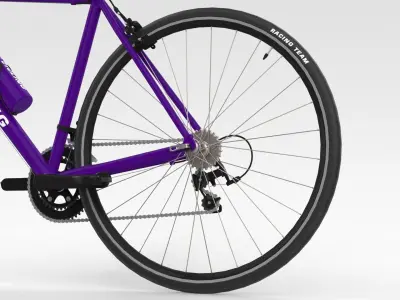 Racing Bicycle - Purple 3D model