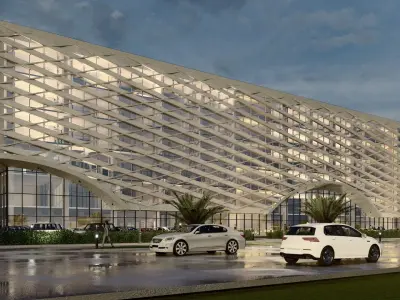 Modern Shopping Mall Revit Design 3D model