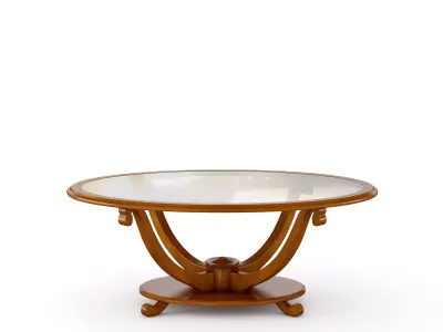 Oval coffee table by Modenese 3D model