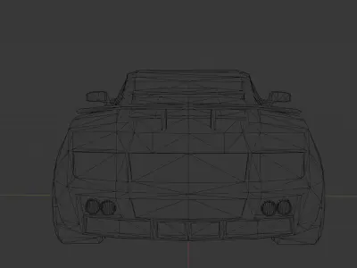 Low Poly Gameready sport car Low-poly 3D model