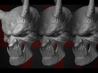 Hannya Oni mask 3D print model
