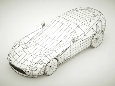 Generic Supercar v11 multicolors Low-poly 3D model