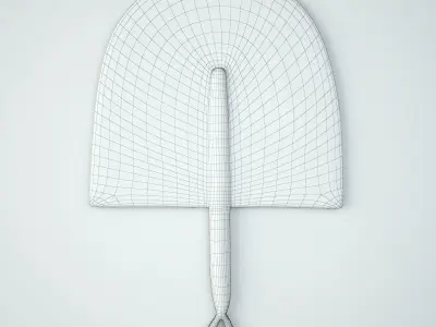 African Handwoven Fan 9 3D model