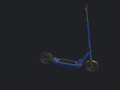 Blue Scooter - Kick Scooter - Kids Scooter - Small Scooter Low-poly 3D model