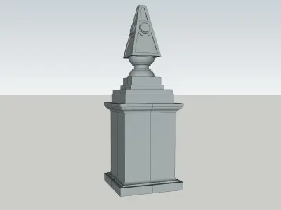 architectural Obelisk or Phial Free 3D model