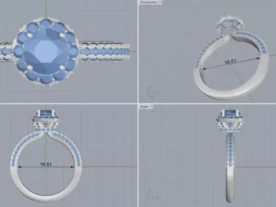 ring woman  3D print model 99