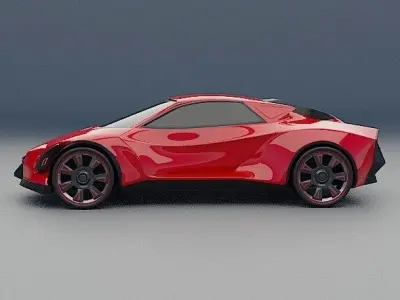 Blendeox futuristic concept car 3D model