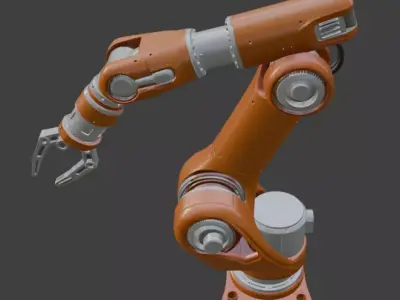 Industrial Robotic Arm 3D Model 3D model