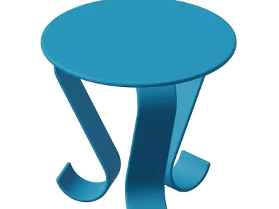 Plastic Premium Round Table Toy 3D model