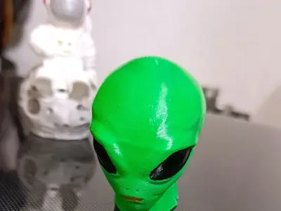 Alien Head Home Office Car Dashboard and Halloween Decoration 3D print model