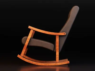Rocking Chair Free low-poly 3D model