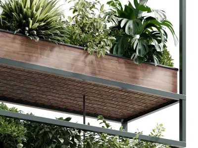 Hanging Plants - pot light - pendant plant - hanging light 563 3D model