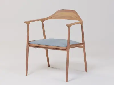 Stylish Cafe Chair 60x53x76 Low-poly 3D model