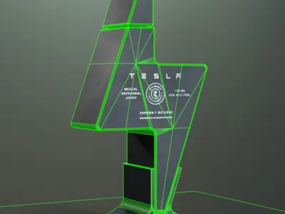 Tesla Mezcal Low-poly 3D model