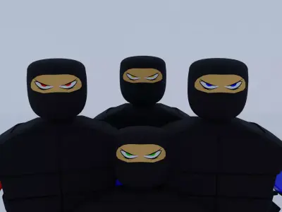 Low Poly character Pack Low-poly 3D model