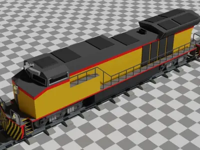 The Ultimate Flat Trains Pack Low-poly 3D model