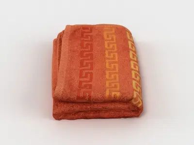 Folded Towel 02 Low-poly 3D model