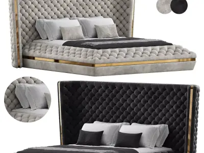 Viktorya Bed by Evgor Luxury 3D model