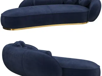 Leon baxter sofa 3d model Low-poly 3D model