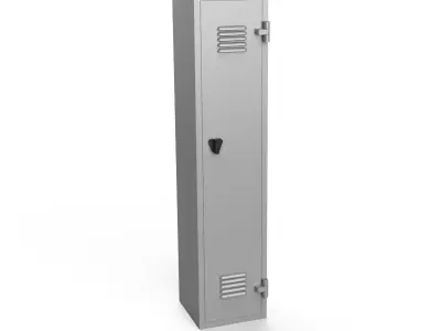 Locker with shelves 3D print model