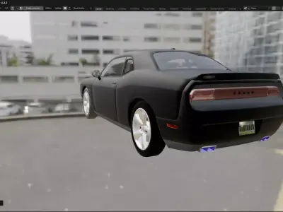 Car Dodge Challenger Low-poly 3D model