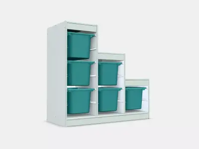 TROFAST Storage combination 50 Low-poly 3D model