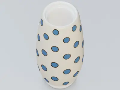 Vase24 vase with polka dots 3D model