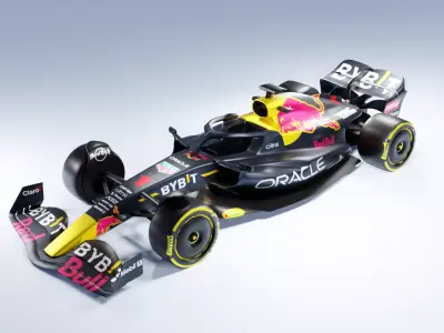 Formula 1 Red Bull Max Verstappen Low Poly and High Poly RB18 Low-poly 3D model