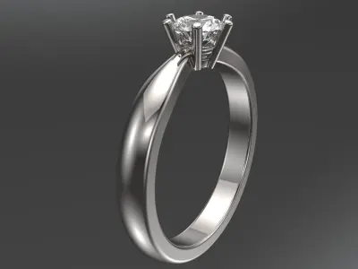 Engagement Ring Princes 3D print model