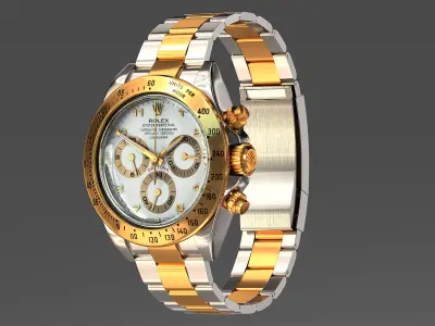 Rolex Oyster Perpetual Cosmograph Daytona model Low-poly 3D model
