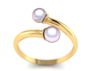 Pearl ring collection 3D print model