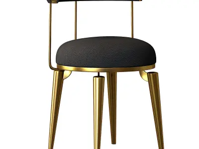 Guest chair light luxury 3D model