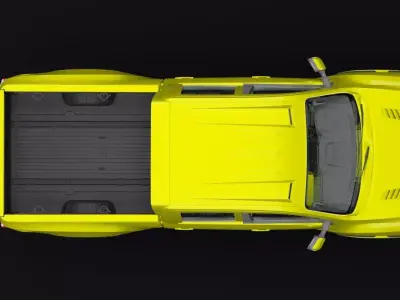 Nissan 4x4 Car Metallic Yellow Dark Low-poly 3D model